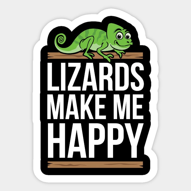 Lizards Make Me Happy Sticker by ThyShirtProject - Affiliate